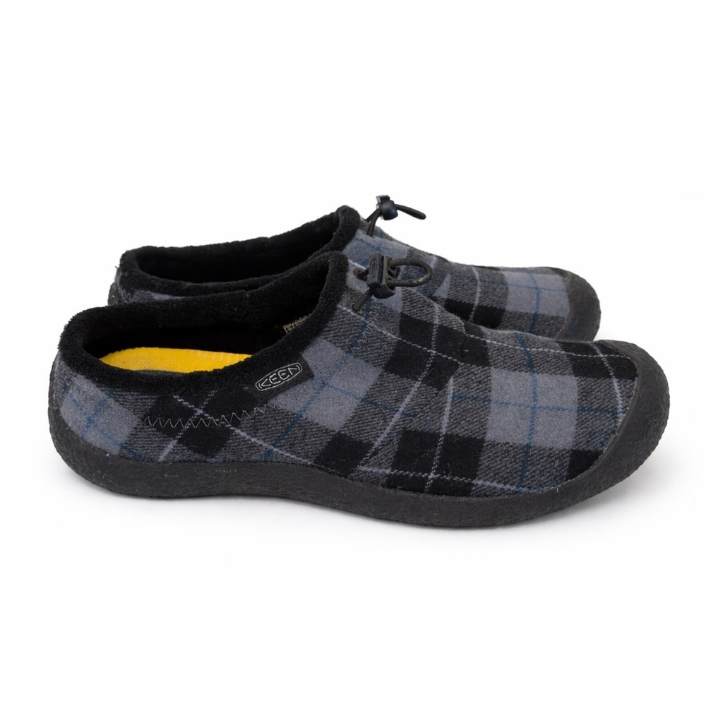 KEEN Howser IIl Grey Black Plaid Fleece Lined Slip-on Shoes Womens 7.5 1025542 - Picture 6 of 8